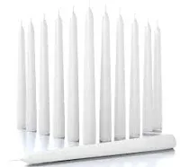 CANDWAX Taper Candles Set of 12 Candles Dripless and Unscented