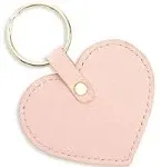 Royce Leather Heart Key Fob - Pink