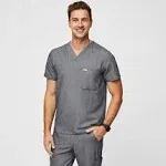 Figs Graphite Leon Three-Pocket Scrub Top