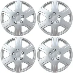 BDK HK993 Silver 15&#034; Hubcaps Wheel Covers for Toyota Corolla (15 inch) – 4 pack