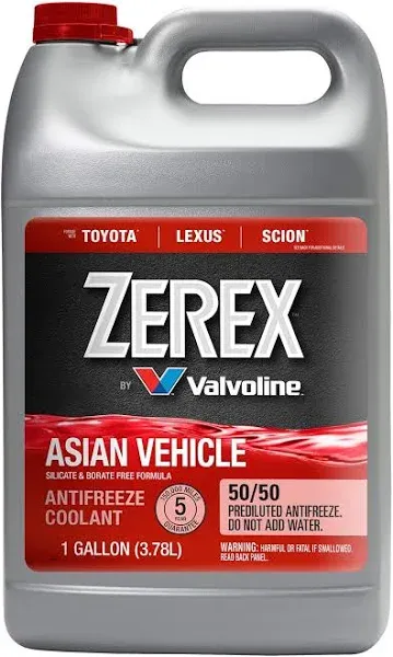 Zerex Asian Vehicle Antifreeze Coolant 1 Gallon