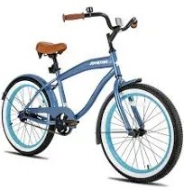 JOYSTAR 20 24 26 inch Beach Cruiser Bike for Kids, Youth, Men and Women, Blue / 20 inch