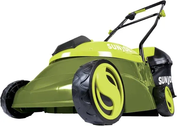 Sun Joe 28V Cordless 14" Brushless Push Walk-Behind Lawn Mower, Adjustable Cutting Height