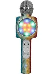 Sing Along Karaoke Bling Microphone Rainbow