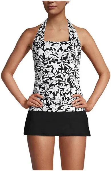 Lands' End Women's Chlorine Resistant Square Neck Halter Tankini Swimsuit Top