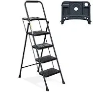 HBTower 4 Step Folding Step Stool with Tool Platform