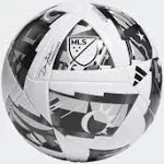 Adidas MLS League NFHS Soccer Ball, White/Black/Silver Metallic / 4