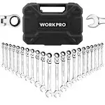 22-Piece Flex-Head Ratcheting Wrench Set, Ratchet Combination Wrench Sets wit...