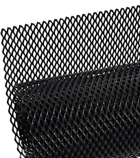 AggAuto Universal 40&#034;x13&#034; Car Grill Mesh - Aluminum 3x6mm Rhombus, Silver 