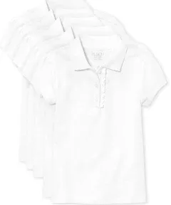 The Children's Place Girls' Short Sleeve Ruffle Pique Polo