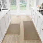 SUMLANS Kitchen Mat Set of 2 Pcs, Cushioned Non Slip Rugs for Kitchen Floor, Absorbent Runner Comfort Standing Mats Washable for Kitchen, Office, Home