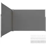 VEVOR 79 x 236 in. Outdoor Privacy Screen Retractable Side Awning Grey