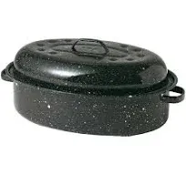 Granite-ware 15 in. Covered Oval Roaster