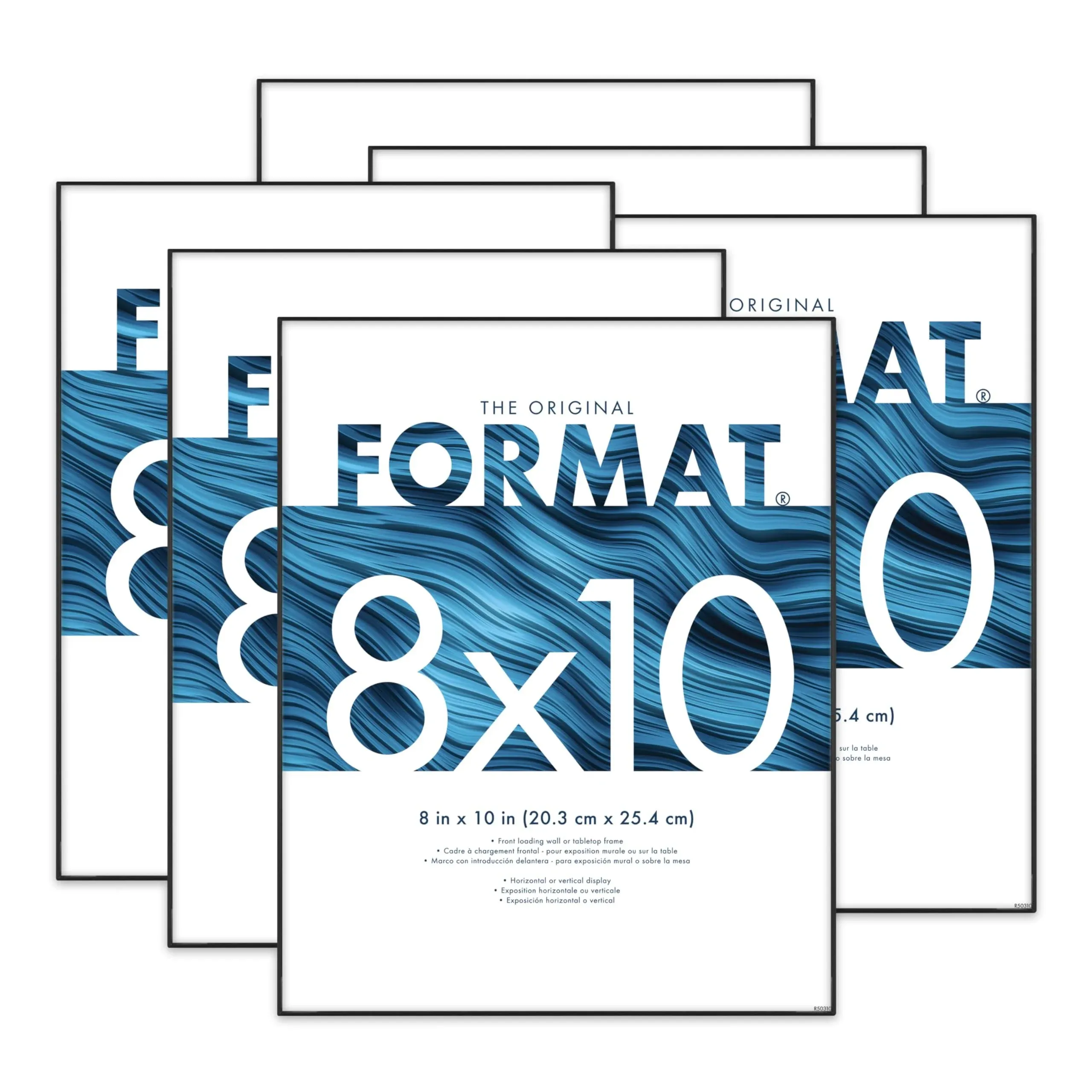 MCS Format Picture Frames, Black, 8 x 10, 6-Pack