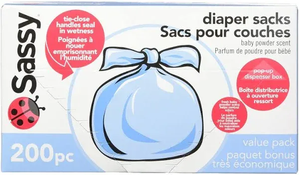 Sassy Baby Disposable Diaper Sacks 200 Count