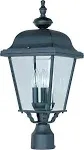 Maxim Builder Cast 3-Light Outdoor Pole/Post Lantern - Black - 3008BK