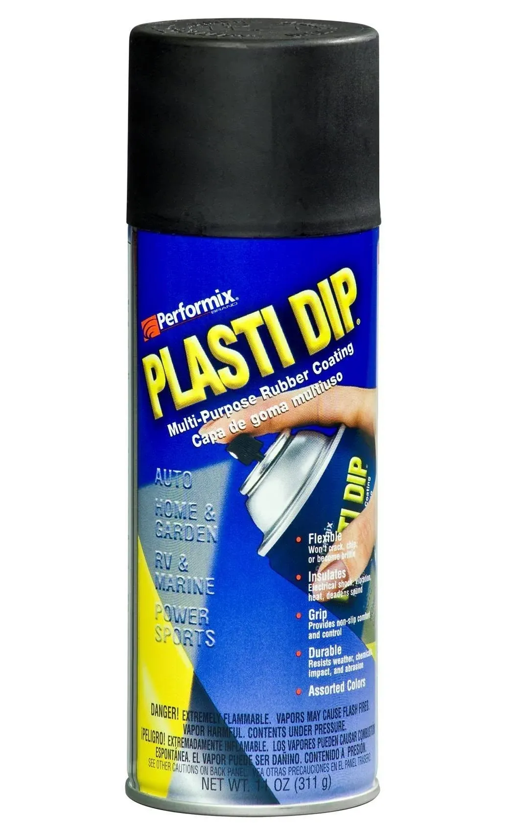 Performix 11203 Plasti Dip Black Multi-Purpose Rubber Coating Aerosol - 11 oz.