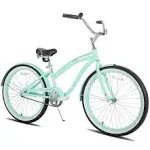 JOYSTAR 20 24 26 inch Beach Cruiser Bike for Kids, Youth, Men and Women, Mint Green / 24 inch