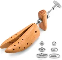 HOUNDSBAY Bulldog Premium Professional 2-way Wooden Shoe Stretcher for Men & Women, Shoe Widener & Expander for Women