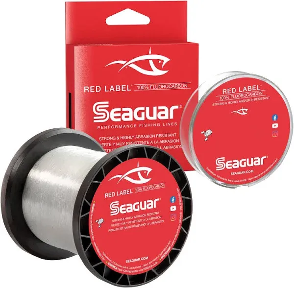 Seaguar Red Label Fluorocarbon Freshwater &amp; Saltwater Fishing Line 175-200 Yards