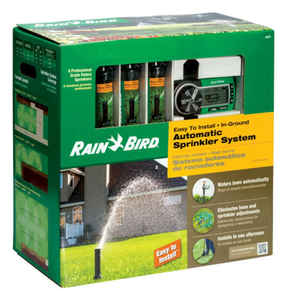 Rain Bird 32ETI Easy to Install In-Ground Automatic Sprinkler System Kit