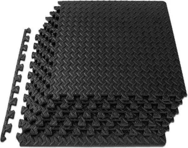 ProsourceFit Puzzle Mat ½ inch, 24 SQ FT, 6 Tiles, EVA Foam Interlocking Tiles