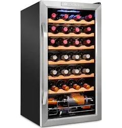 Ivation 28 Bottle Wine Cooler Fridge Compressor Refrigerator w/Lock