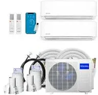 MRCOOL DIY Mini Split 27,000 BTU 2 Zone Ductless Air Conditioner and Heat Pump Install Kit