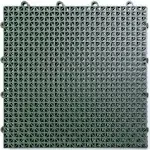 DuraGrid DT40GREN Outdoor Modular Interlocking Multi-Use Deck Tile, Green, 40 Piece