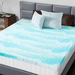 DUMOS Memory Foam Mattress Topper Full, 3 inch Thick Gel Infused Bed Toppers for Full Size Bed, Soft Mattress Pads for Sleeper Sofa, RV, Camper,