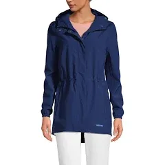 Lands' End Women's Waterproof Hooded Packable Raincoat