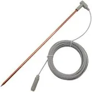 Copper Grounding Rod 40ft Female Ground Cord Portable Ground Rod Kit