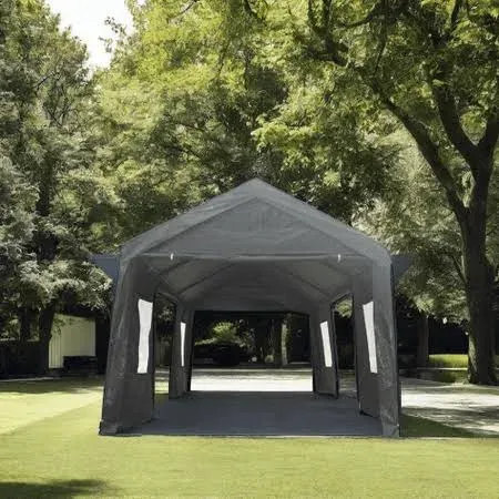 12x20 Feet Heavy Duty Outdoor Portable Garage Ventilated Canopy Carports Car Shelter