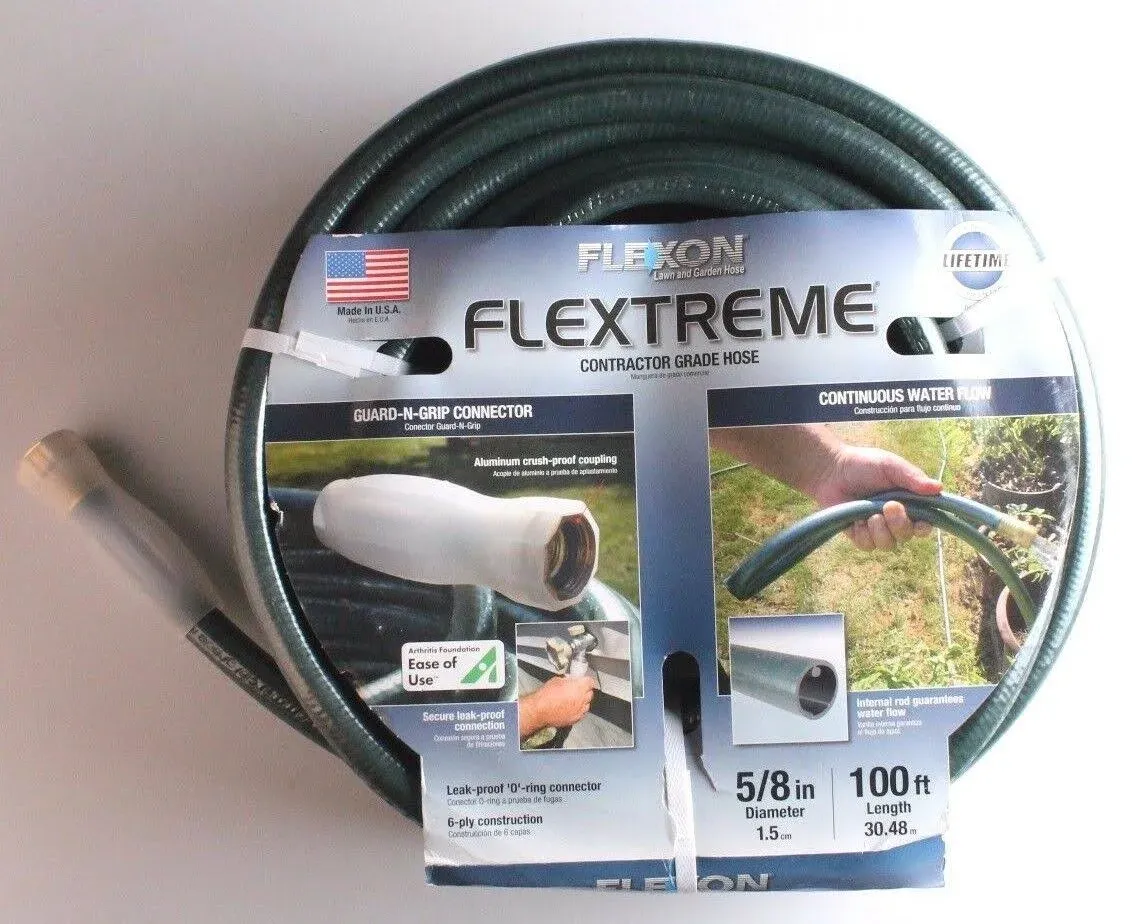 Flexon Flextreme Contractor Grade Hose, 100 ft 5/8 in