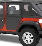 Bestop 2 Piece Black Diamond Doors; Wrangler JK 51798-35