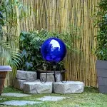 Alpine Corporation-Glass Gazing Globe- Blue 10 inch