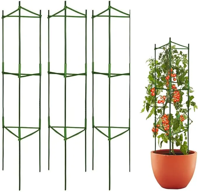 Mersunt 3 Packs Tomato Cages Plant Cages Deformable Up to 48inch Garden Tomato Stakes Vegetable Trellis, Plant Supports Tomato Trellis for Vertical