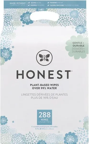 The Honest Company Plant-Based Baby Wipes 288ct