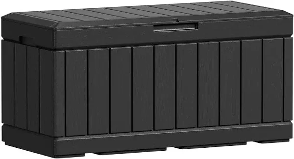 Eco-Friendly 82 Gallon Deck Box - UV Resistant, Easy Assembly, Multi-Purpose Use