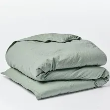 Coyuchi Organic Crinkled Percale Duvet Cover