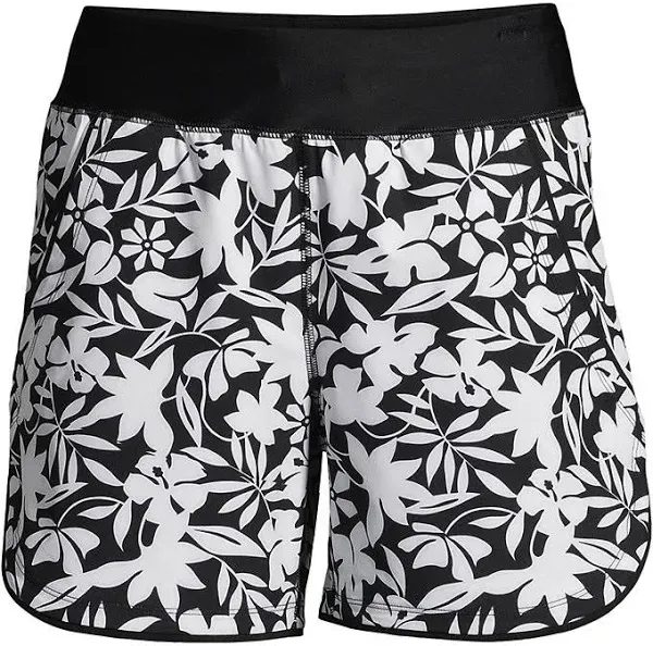 Lands' End Women's 5" Quick Dry Swim Shorts with Panty