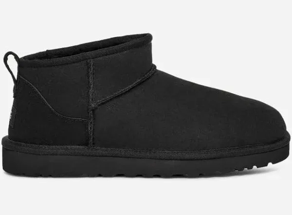 UGG Men&#039;s Classic Ultra Mini Suede Slippers, Black