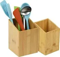 Impresa 2-Pack Bamboo Utensil Holder