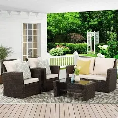 Wisteria Lane 4 Piece Outdoor Patio Furniture Sets