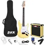 LyxPro Beginner 39" Electric Guitar Electric Guitar Accessories Retro Yellow