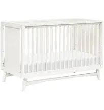 Babyletto Peggy Walnut Wood 3-in-1 Convertible Crib with Toddler Bed Conversion Kit