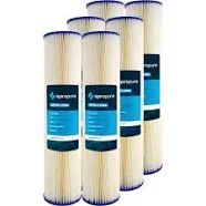 Spiropure Sp-ec1-20bb 20x4.5 1 Micron Pleated Cellulose Sediment Water Filter Cartridge Ecp1-20bb 255493-43