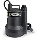 Everbilt 1/6 HP (UT00801) Plastic Submersible Utility Pump New In Bo