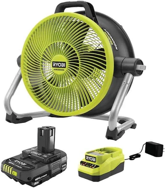 Ryobi 18V ONE+ Hybrid Whisper Series Air Cannon Fan Kit