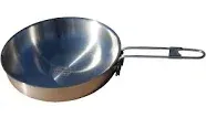 Mr. Outdoors Cookout Stainless Steel Fry Pan with Folding Handle